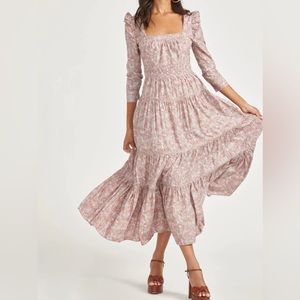 LoveShackFancy Lyna Dress in Sienna